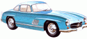 [thumbnail of 1954 Mercedes-Benz 300SL Gullwing {Germany} f3q art.jpg]